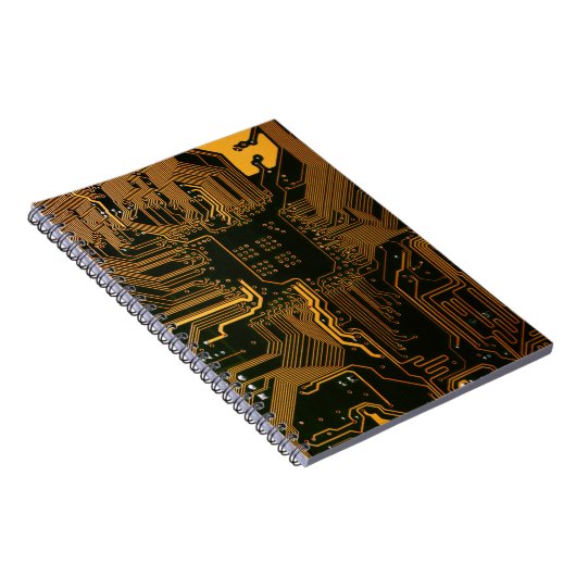 Gek Out Nerd PCB Orange Electronic Circuit Board Notizblock (Rechte Seite)