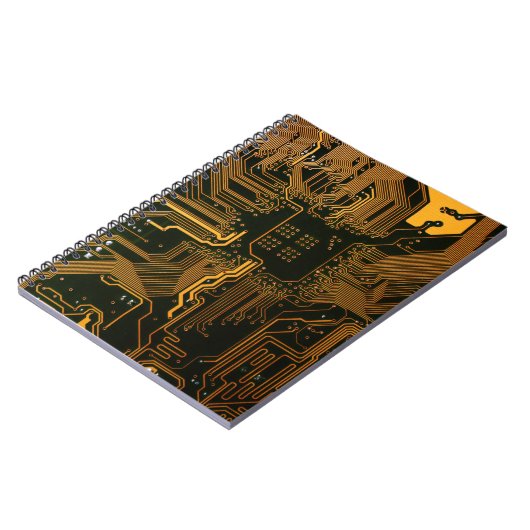 Gek Out Nerd PCB Orange Electronic Circuit Board Notizblock (Linke Seite)