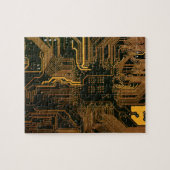 Gek Out Nerd PCB Orange Electronic Circuit Board Puzzle (Horizontal)