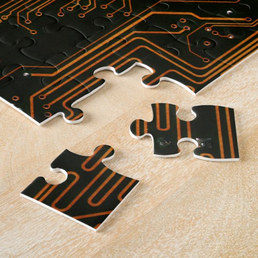 Gek Out Nerd PCB Orange Electronic Circuit Board Puzzle (Seite)