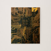 Gek Out Nerd PCB Orange Electronic Circuit Board Puzzle (Vertikal)