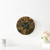 Gek Out Nerd PCB Orange Electronic Circuit Board Runde Wanduhr (Zuhause)