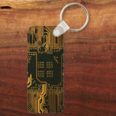 Gek Out Nerd PCB Orange Electronic Circuit Board Schlüsselanhänger (Rückseite)