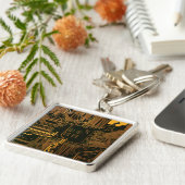 Gek Out Nerd PCB Orange Electronic Circuit Board Schlüsselanhänger (Seite)