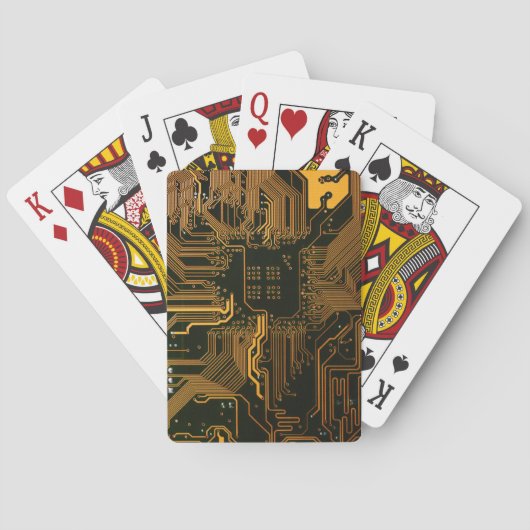 Gek Out Nerd PCB Orange Electronic Circuit Board Spielkarten (Rückseite)