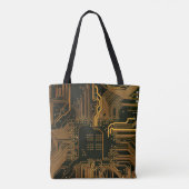Gek Out Nerd PCB Orange Electronic Circuit Board Tasche (Rückseite)