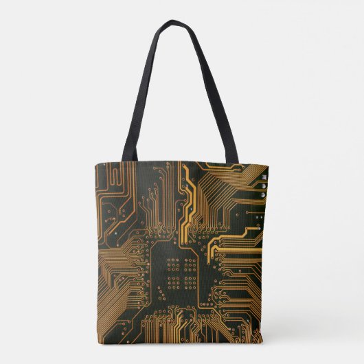 Gek Out Nerd PCB Orange Electronic Circuit Board Tasche (Rückseite)