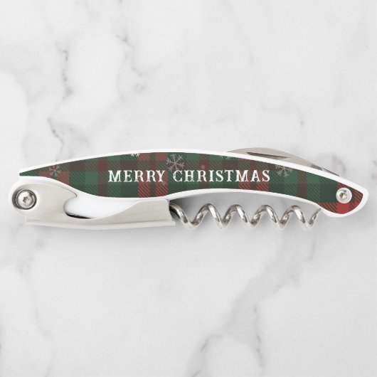 Gekachelte Schneeschieber Frohe Weihnachten Klassi Kellnermesser (Vorderseite)