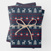 gekacheltes hässliches Party Weihnachtsfeiertag Geschenkpapier Set (Beispiel)