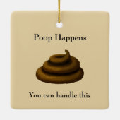 "Gekackt Ereignisse" individuell anpassbare ermuti Keramikornament (Rückseite)