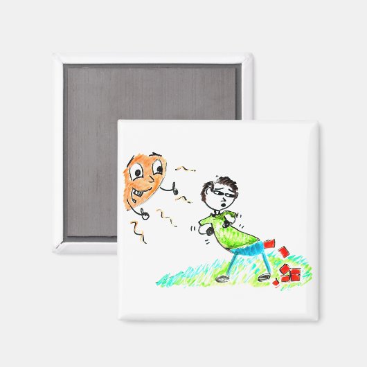 Gekackt Steine | Sun thumbs Up to Man Kacke Brille Magnet (Vorderseite/Rückseite)