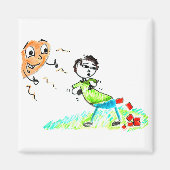 Gekackt Steine | Sun thumbs Up to Man Kacke Brille Magnet (Vorne)