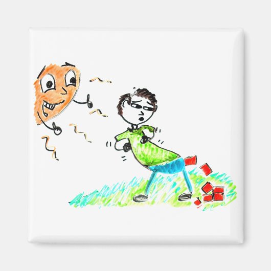 Gekackt Steine | Sun thumbs Up to Man Kacke Brille Magnet (Vorne)