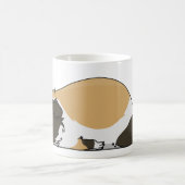 Gekacktes Schwein-niedliches Tricolor Kaffeetasse (Mittel)
