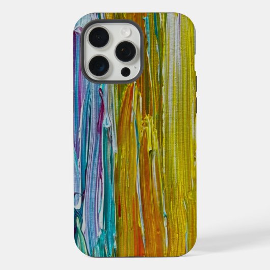 Gekämmtes Blumenfeld Kunst iPhone Hülle (Rückseite)