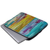 Gekämmtes Blumenfeld Kunst Laptopschutzhülle (Vorne Knopf)