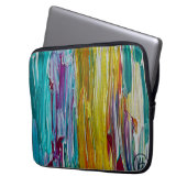 Gekämmtes Blumenfeld Kunst Laptopschutzhülle (Vorderseite Links)