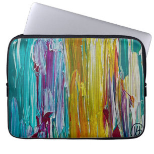 Gekämmtes Blumenfeld Kunst Laptopschutzhülle