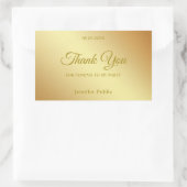 Gekennzeichnet Vielen Dank Text Gold Template Eleg Rechteckiger Aufkleber (Tasche)