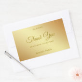 Gekennzeichnet Vielen Dank Text Gold Template Eleg Rechteckiger Aufkleber (Umschlag)