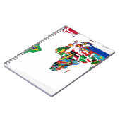 Gekennzeichnete Weltkarte der Flaggen der Welt Notizblock (Linke Seite)