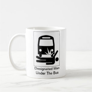 Gekennzeichneter Mann unter der Bus-Tasse Kaffeetasse