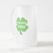 Gekennzeichneter Trinker Mattglas Bierglas (Vorderseite Links)