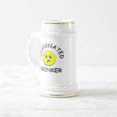Gekennzeichneter Trinker Stein Bierglas (Vorderseite Links)