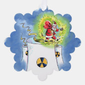 Gekernter Weihnachtsmann-Schneeflocken-Papier-Schm Ornament Karte (Vorderseite)
