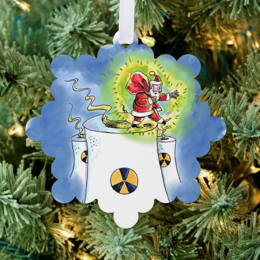 Gekernter Weihnachtsmann-Schneeflocken-Papier-Schm Ornament Karte (Insitu (Baum))