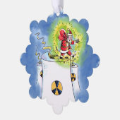 Gekernter Weihnachtsmann-Schneeflocken-Papier-Schm Ornament Karte (Linke Ecke)