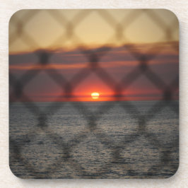 geketteter Sunset Getränkeuntersetzer