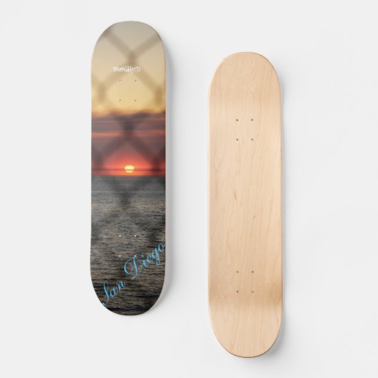 geketteter Sunset Skateboard (Vorderseite)