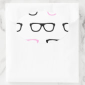 Gekgläser Ovaler Aufkleber (Tasche)