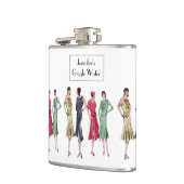 "Gekicher-Wasser" Zwanzigerjahre Flachmann (Links)