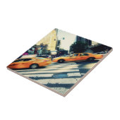 Gekippte Taxis NYC Fliese (Seite)