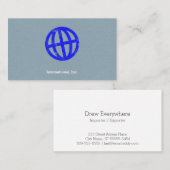 Gekipptes Kugel-Briefbeschwerer-Symbol Visitenkarte (Vorne/Hinten)