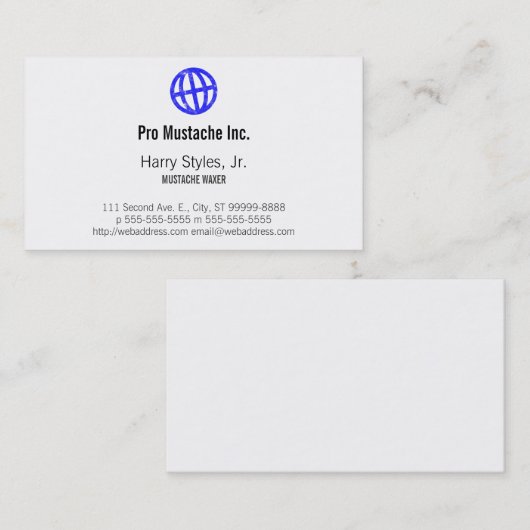 Gekipptes Kugel-Briefbeschwerer-Symbol Visitenkarte (Vorne/Hinten)