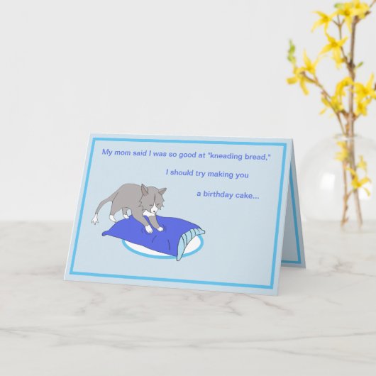 Geklapper knetet Brot-Geburtstag Karte (Gelbe Blume)