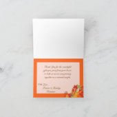 Geklappt dank Karte Autumn Leaves Fall Floral (Innenseite)