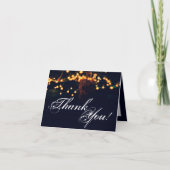 Geklappt dank Karte Eichenbaum String Lights Nacht (Vorderseite)