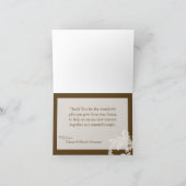 geklappt Vielen Dank, dass Sie Card Burlap Lace Co Dankeskarte (Innenseite)