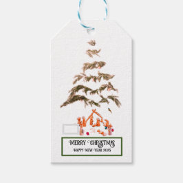 geklappte Begrüßung Geschenkanhänger