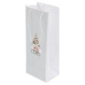 geklappte Begrüßung Geschenktüte Für Weinflaschen (Rückseite Schrägansicht)