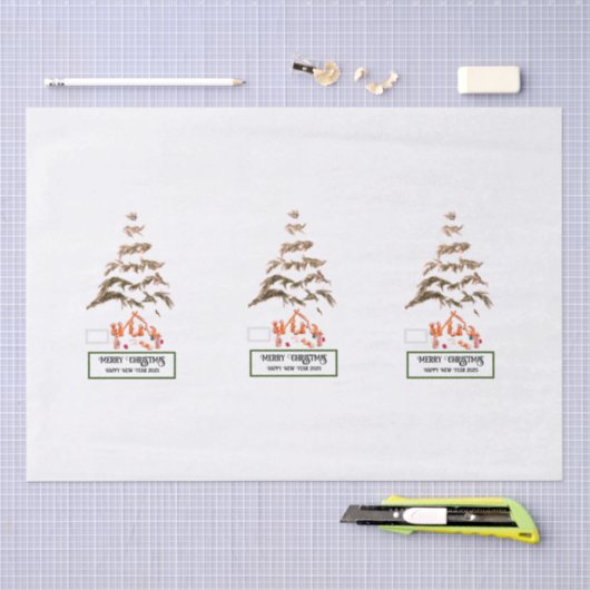 geklappte Begrüßung Seidenpapier (Handwerk)