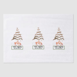 geklappte Begrüßung Seidenpapier