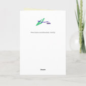 Geklappte Dankeschön Karteikarte Orange & Gelbe Bl Dankeskarte (Rückseite)