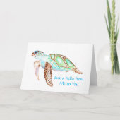 Geklappte Grußkarte 12x18 Schildkröte individuell  Karte (Vorderseite)