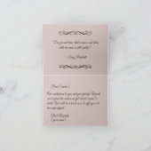 Geklappte, individuell anpassbare Bestattungskarte Dankeskarte (Innenseite)