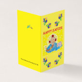 Geklappte Karte glücklich Ostern (Vorderseite)